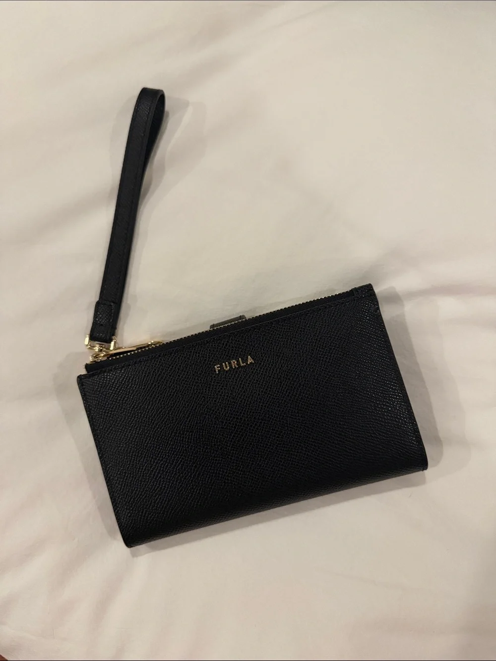 Furla Black Leather Clutch Wallet
